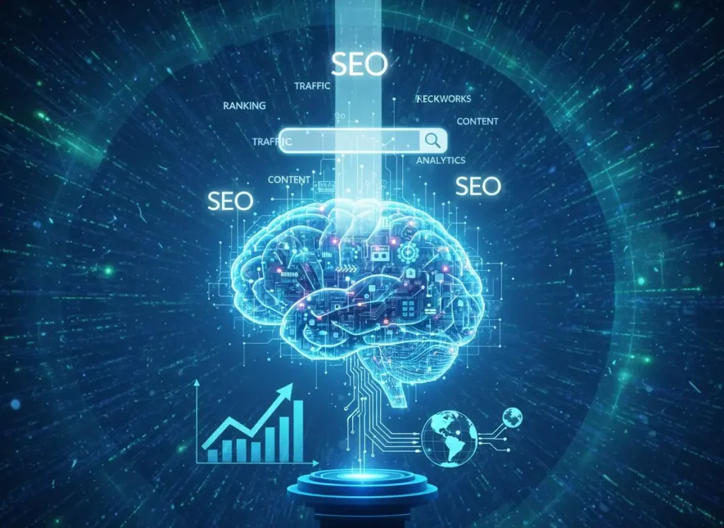 Abstract visualisation of search data driving organic growth